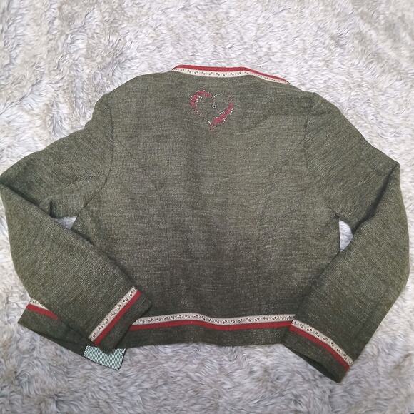 Spieth & Wensky Nachtigall Jacket Loop Melange Olive Green Bavarian Trachten L - Picture 10 of 11